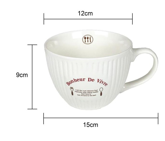Große Bauchtasse · Milchkaffee-Tasse aus Keramik – Bild 2