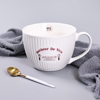 Große Bauchtasse · Milchkaffee-Tasse aus Keramik