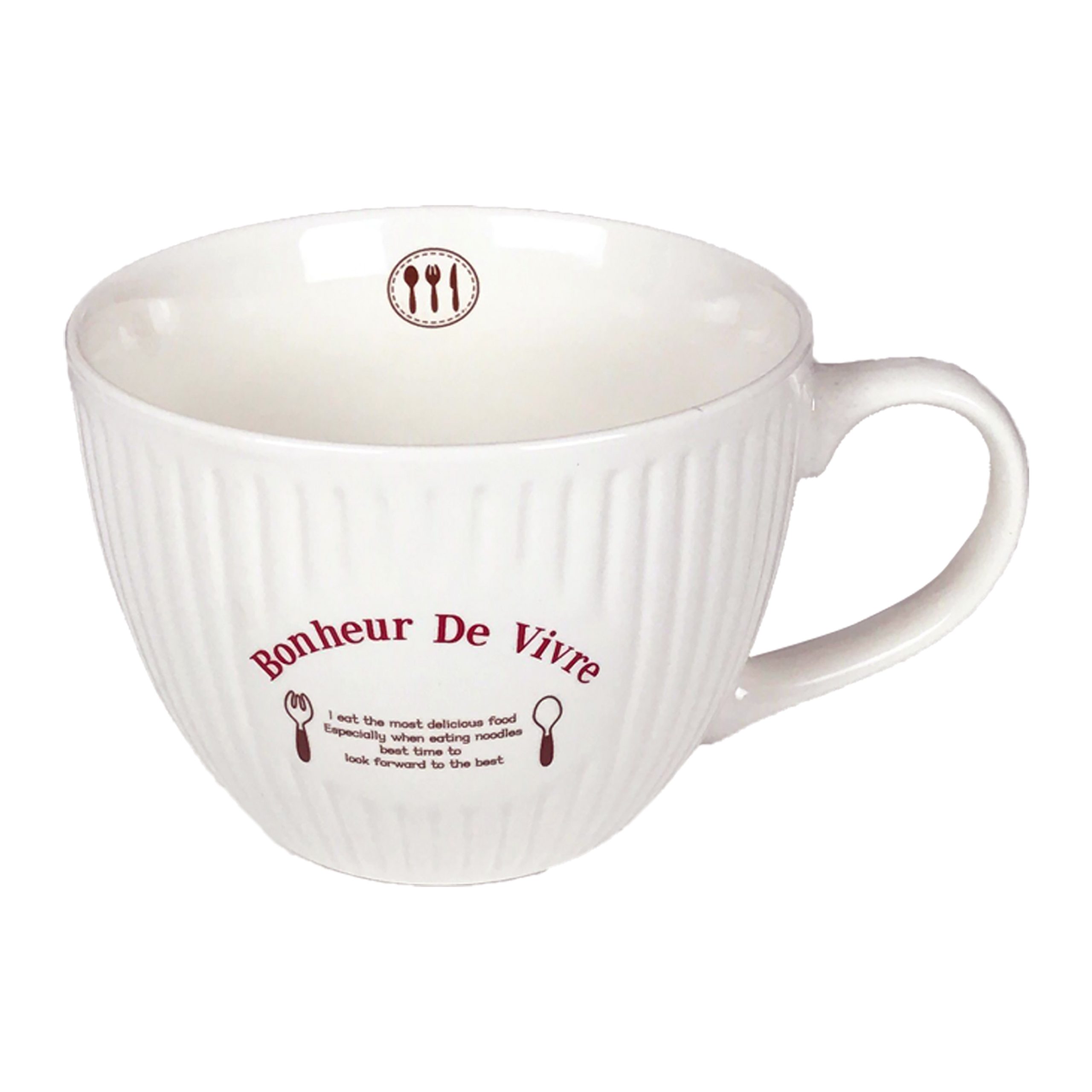 Große Bauchtasse · Milchkaffee-Tasse aus Keramik – Bild 3