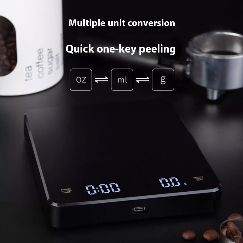 Kaffeewaage mit Timer · USB-C, grammgenau – Bild 4