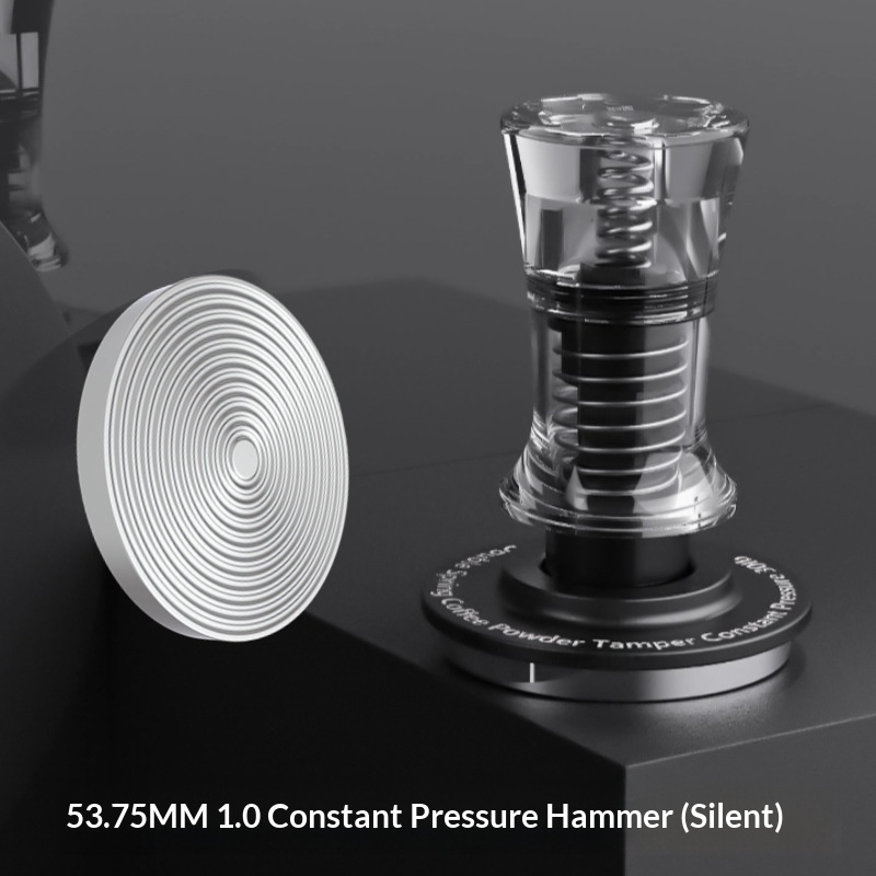 Espresso-Tamper 58 mm · Doppelfeder, transparent (konstanter Anpressdruck) – Bild 3